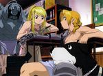  alphonse_elric den_(fma) edward_elric fullmetal_alchemist ito_yoshiyuki winry_rockbell 