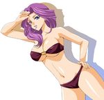  bikini breasts cleavage code_geass cornelia_li_britannia large_breasts navel o-ring o-ring_top purple_eyes purple_hair sinko swimsuit 