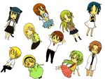  6+girls animal_ears artist_request bangs black_pants blonde_hair blue_eyes blue_hair blush brother_and_sister brown_hair cat_ears cat_tail chibi chie_rumiko doctor everyone furude_rika glasses hair_ribbon happy headband higurashi_no_naku_koro_ni hime_cut houjou_satoko houjou_satoshi irie_kyousuke long_hair maebara_keiichi multiple_boys multiple_girls open_mouth pants ribbon ryuuguu_rena school_uniform short_hair siblings simple_background sisters sitting skirt smile sonozaki_mion sonozaki_shion tail takano_miyo teacher twins 