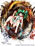  bad_id bad_pixiv_id bucket ein_(zfenx) green_hair in_bucket in_container kisume nude solo touhou twintails 