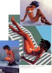  bandeau_bikini barefoot breasts dark_skin feet fushigi_no_umi_no_nadia highres lying nadia nude sitting sunbathing toes vest 