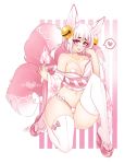  2019 animal_humanoid blush blush_(blushstroke) canid canine clothing digital_media_(artwork) erinnero female fox hair humanoid mammal navel solo 