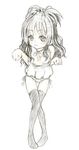  :3 blush camisole choker flat_chest legs long_hair original panties ribbon royalwatts side-tie_panties sketch solo thighhighs to_love-ru underwear yuuki_mikan 