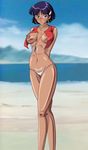  bandeau_bikini bb blush breasts earrings fushigi_no_umi_no_nadia jewelry large_breasts nadia no_bra 