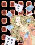  blonde_hair card cards dress yugami_no_kuni_no_alice 