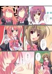  2girls apron comic ichino itsukushima_takako mikado_mariya miyanokouji_mizuho multiple_girls otoko_no_ko otome_wa_boku_ni_koishiteru translation_request 