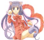  animal_ears blue_(ao_maru) cat_ears kanon lowres minase_nayuki red_skirt skirt solo 