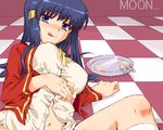  amasawa_ikumi bangs bottomless lowres misaki_juri moon_(game) solo tongue 