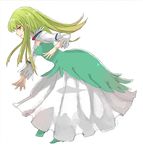  c.c. code_geass dress green_hair long_hair lowe_(slow) profile simple_background skirt solo white_background 