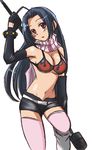  bikini_top cosplay idolmaster idolmaster_(classic) idolmaster_1 long_hair lowres miura_azusa short_shorts shorts solo tengen_toppa_gurren_lagann thighhighs yoko_littner yoko_littner_(cosplay) 