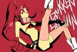  ariko bikini_top copyright_name long_hair short_shorts shorts solo tengen_toppa_gurren_lagann thighhighs yoko_littner 