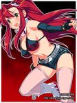  bikini_top long_hair short_shorts shorts solo tengen_toppa_gurren_lagann thighhighs yoko_littner yuuki_keisuke 