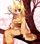  animal_ears fox_ears japanese_clothes kimono original solo suzushiro_kurumi 