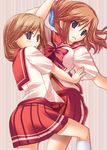  folded_ponytail komaki_ikuno komaki_manaka multiple_girls school_uniform serafuku to_heart_2 yuri 