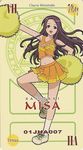  card_(medium) character_name cheerleader kakizaki_misa long_hair lowres mahou_sensei_negima! pactio pom_poms solo 