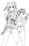  cross_mirage g-tetsu greyscale gun lyrical_nanoha mahou_shoujo_lyrical_nanoha_strikers monochrome multiple_girls no_legwear panties revolver_knuckle subaru_nakajima teana_lanster underwear weapon 