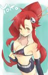  ariko bikini_top long_hair short_shorts shorts solo tengen_toppa_gurren_lagann yoko_littner 