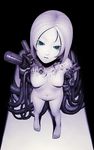  android blue_eyes breasts cable copyright_request iwai_ryou mechanical_parts nude pale_skin parts_exposed short_hair solo 