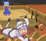  cirno hat hirosato instrument merlin_prismriver multiple_girls touhou trumpet 