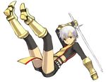  armor copyright_request flat_chest short_hair solo sword weapon yu_65026 