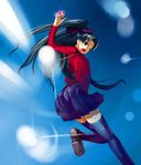  adachi_yousuke fate/stay_night fate_(series) solo thighhighs toosaka_rin turtleneck zettai_ryouiki 