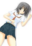  bangs kibina_high_school_uniform kimi_kiss lying school_uniform shijou_mitsuki shio solo 