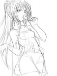  camisole copyright_request food greyscale monochrome popsicle ribi sketch solo 