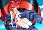  :d antenna_hair arm_support bangs blush boots breasts cleavage cloud covered_nipples crop_top cropped_jacket day dress fingernails gaogaigar hand_on_own_chest headset holding jacket kouzaka_kouhei large_breasts long_fingernails long_hair looking_at_viewer mecha non-web_source open_clothes open_jacket open_mouth outdoors panties pantyshot pantyshot_(sitting) parted_bangs pink_eyes red_hair shiny shiny_clothes short_dress sidelocks sitting sky sleeves_rolled_up smile strap thigh_boots thighhighs underwear utsugi_mikoto visor white_legwear white_panties yokozuwari yuusha_ou_gaogaigar yuusha_series 