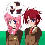  1girl ? artist_request ass bow caro_ru_lushe erio_mondial lyrical_nanoha mahou_shoujo_lyrical_nanoha_strikers military military_uniform pink_bow thought_bubble tsab_ground_military_uniform uniform 