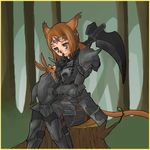  armor artist_request black_armor bunny dark_knight_(final_fantasy) final_fantasy final_fantasy_xi jpeg_artifacts mithra rabrab solo 