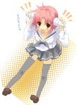  drill_hair kogami_akira lucky_star sacchi school_uniform solo thighhighs twin_drills twintails zettai_ryouiki 