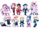  6+girls artoria_pendragon_(all) assassin_(fate/stay_night) avenger bazett_fraga_mcremitz brother_and_sister caren_hortensia chibi dark_sakura euryale fate/hollow_ataraxia fate/stay_night fate_(series) formal fujimura_taiga gilgamesh illyasviel_von_einzbern leysritt matou_sakura matou_shinji multiple_boys multiple_girls osamu pant_suit pantyhose rider saber_alter sella shirtless siblings sisters stheno suit white_background 