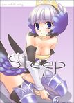  armor armored_dress blue_eyes dress gwendolyn mika_mikan no_panties odin_sphere rating short_hair silver_hair solo strapless strapless_dress 