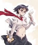  book copyright_request glasses lowres maruto! midriff necktie school_uniform solo 