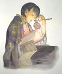  artist_request highres japanese_clothes mushishi pipe solo tanyuu_karibusa 