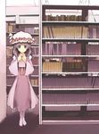  bangs book library patchouli_knowledge solo touhou tsuki_yuuhi 