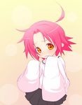  :3 ahoge animated animated_gif kogami_akira lucky_star oversized_clothes pink_hair sleeves_past_fingers sleeves_past_wrists solo translation_request 