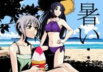  asakura_ryouko beach bikini day morisoban multiple_girls nagato_yuki outdoors shaved_ice suzumiya_haruhi_no_yuuutsu swimsuit 