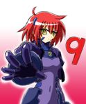  artist_request bodysuit lowres lyrical_nanoha mahou_shoujo_lyrical_nanoha_strikers nove_(nanoha) numbers'_uniform numbers_(nanoha) purple_bodysuit solo 