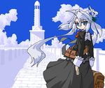  long_hair long_sleeves lowres mof mof's_silver_haired_twintailed_girl oekaki original solo 