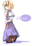  alice_margatroid bad_proportions blonde_hair capelet hairband short_hair solo take_tonbo touhou white_capelet 