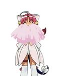  ahoge animal_ears animated animated_gif bell bow braid closed_eyes cosplay garters jumping lowres mew_ichigo mew_ichigo_(cosplay) nakahara_komugi nurse_witch_komugi-chan paws pink_hair pom_poms solo tail thighhighs tokyo_mew_mew white_legwear 