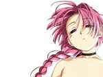  artist_request braid choker nakahara_komugi nurse_witch_komugi-chan pink_hair single_braid solo wallpaper 