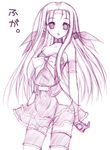  asclepius facial_mark forehead_mark gloves graphite_(medium) luna_lia lutecia_alpine lyrical_nanoha magical_girl mahou_shoujo_lyrical_nanoha_strikers monochrome sketch solo thighhighs traditional_media translation_request zettai_ryouiki 