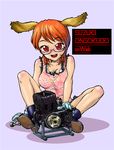  animal_ears boots bunny_ears engine frills glasses gloves mechanic original red_eyes smile solo suzuki_otokichi 