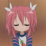  animated animated_gif closed_eyes headphones kobayakawa_yutaka lowres lucky_star mojipittan raglan_sleeves screencap solo 