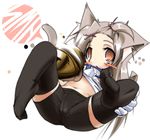  animal_ears bike_shorts cat_ears copyright_request feet nananana_nanana solo tail thighhighs 