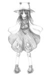  animal_print artist_request blush frog_print full_body greyscale hair_ribbon hat kneehighs long_hair long_sleeves looking_at_viewer monochrome moriya_suwako open_mouth ribbon shoes skirt sleeves_past_wrists smile solo standing touhou tress_ribbon vest wide_sleeves 
