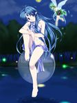  blue_eyes blue_hair fairy fantasy green_hair multiple_girls original sakuragi_hiroyuki size_difference wings 