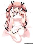  :d breasts china_dress chinese_clothes copyright_request dress kikurage_(plastic_people) large_breasts long_hair open_mouth pink_hair ribbon smile solo thighhighs thighs twintails very_long_hair white_legwear wide_hips yellow_eyes zettai_ryouiki 